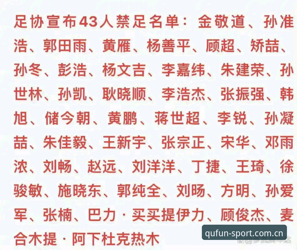 中国足协禁足名单深度解读教程：从真实案例看足球乱象整治
